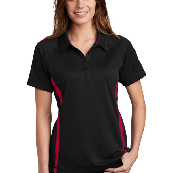 Sport Tek Women's PosiCharge ® Micro Mesh Colorblock Polo LST685 Women's PosiCharge ® Micro Mesh Colorblock Polo Thumbnail