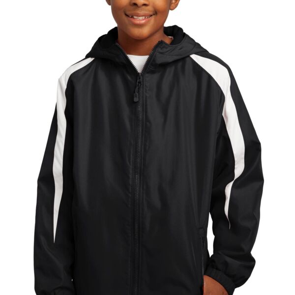 Sport Tek Youth Fleece Lined Colorblock Jacket YST81 Youth Fleece Lined Colorblock Jacket Thumbnail