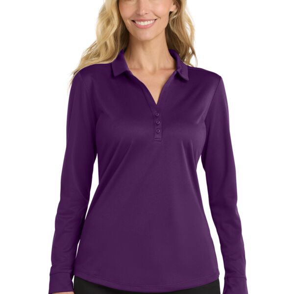 Port Authority Women's Silk Touch Performance Long Sleeve Polo L540LS Women's Silk Touch Performance Long Sleeve Polo Thumbnail