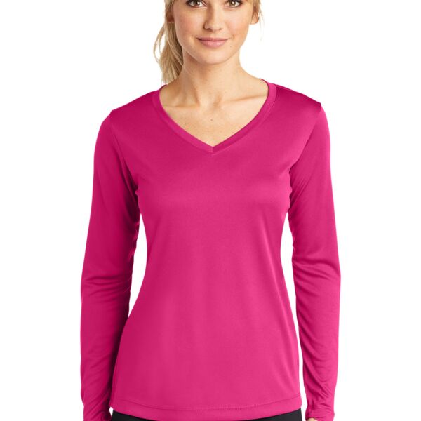 BFP - Ladies Long Sleeve PosiCharge ® Competitor V Neck Tee Thumbnail